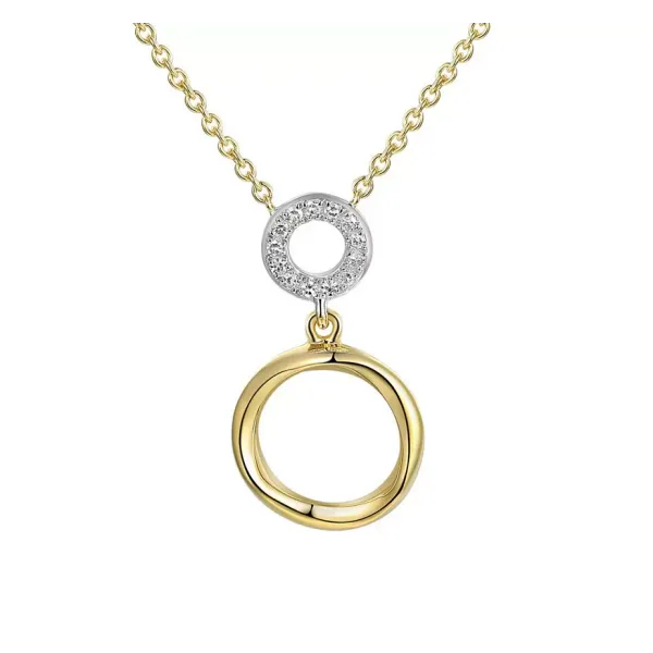 Modny Naszyjnik Złoty Celebrytka Diamenty