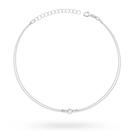 Złota Damska Bransoletka Brylanty 585 Prezent