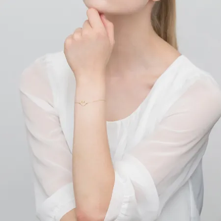 Bransoletka Celebrytka 585 Serce Brylanty Prezent