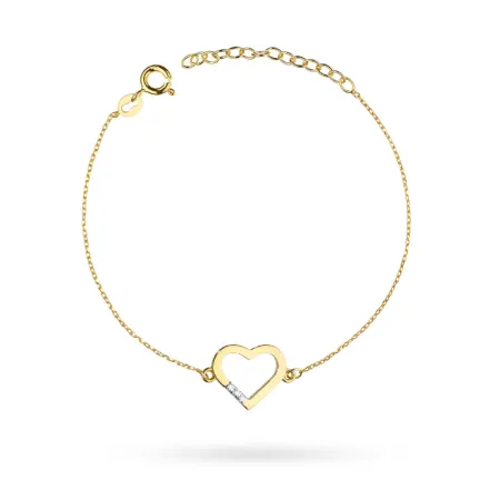Bransoletka Celebrytka 585 Serce Brylanty Prezent