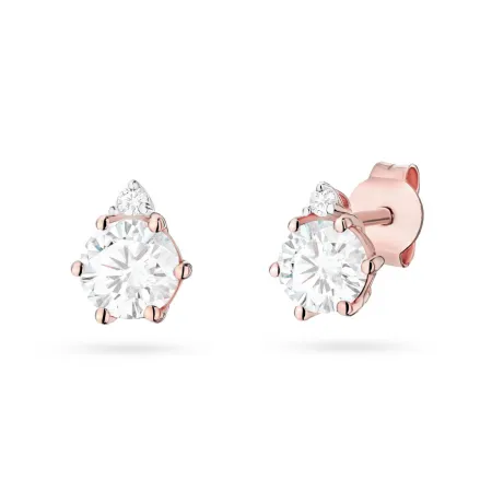 Złote 585 Kolczyki Diament Laboratoryjny 2x0,5ct