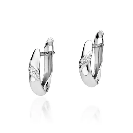 Kolczyki Złote z Diamentami Próba 585 Prezent