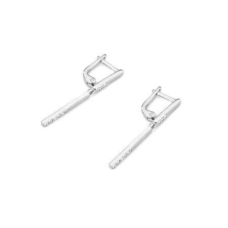 Złote Eleganckie 585 Kolczyki z Diamentami Prezent