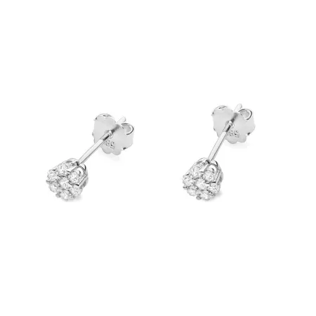 Złote 585 Delikatne Kolczyki z Diamentami Sztyft