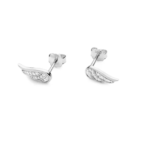 Złote Kolczyki Diamenty Skrzydła Próba 585 Prezent