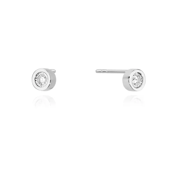 Kolczyki Diament Białe Złoto Próba 585 Prezent 