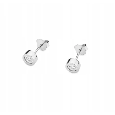 Kolczyki Diament Białe Złoto Próba 585 Prezent 