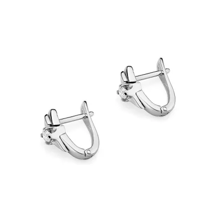 Kolczyki w Żółto Białym Złocie z Diamentami 0,16ct