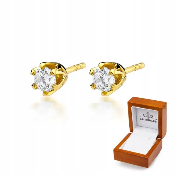Złote Kolczyki z Brylantami 0,60ct Próba 585