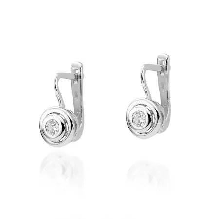 Kolczyki z Diamentami Żółto Białe Złoto Próba 585