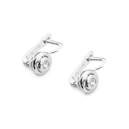 Kolczyki z Diamentami Żółto Białe Złoto Próba 585