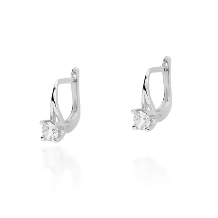 Złote Kolczyki Brylanty 0,40ct Zapięcie Angielskie