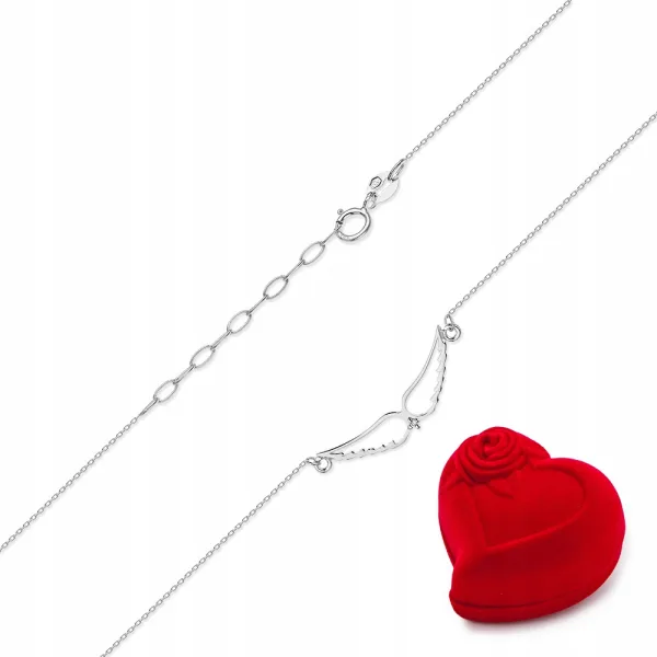 Naszyjnik 585 Celebrytka Skrzydła Anioła Diament