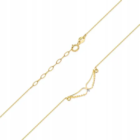 Naszyjnik 585 Celebrytka Skrzydła Anioła Diament