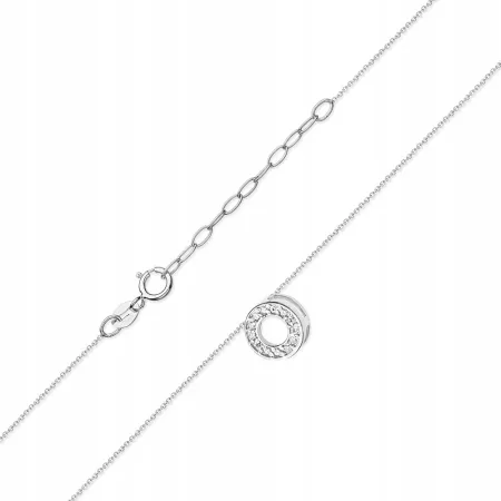 Naszyjnik Celebrytka Kółko Diamenty Próba 585