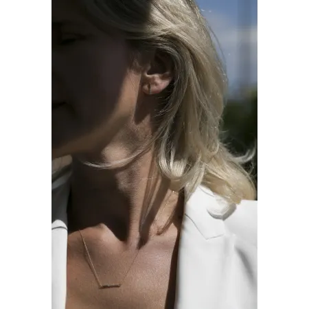 Naszyjnik Celebrytka Diamenty Próba 585 Grawer