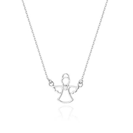 Celebrytka 585 z Aniołkiem i Brylantem Żółte Złoto