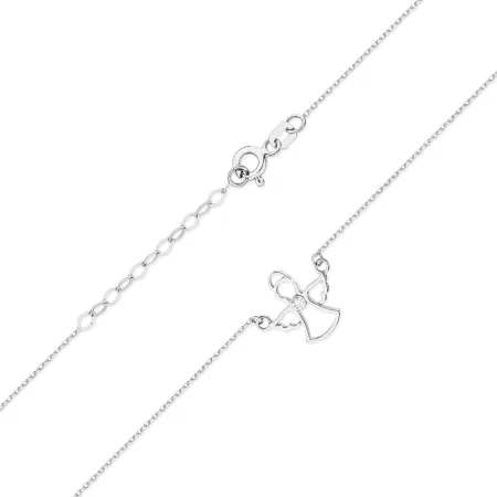 Celebrytka 585 z Aniołkiem i Brylantem Żółte Złoto