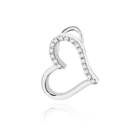 Zawieszka pr 585 Serduszko Brylanty Białe Złoto