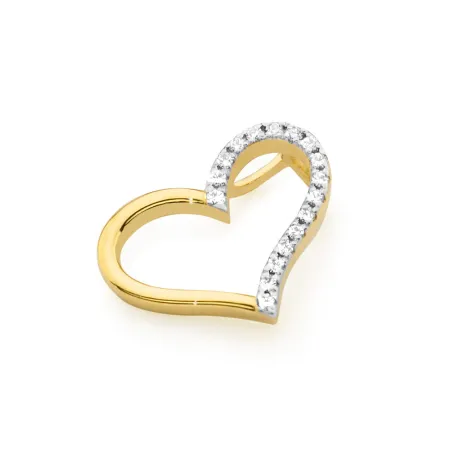 Zawieszka pr 585 Serduszko Brylanty Białe Złoto