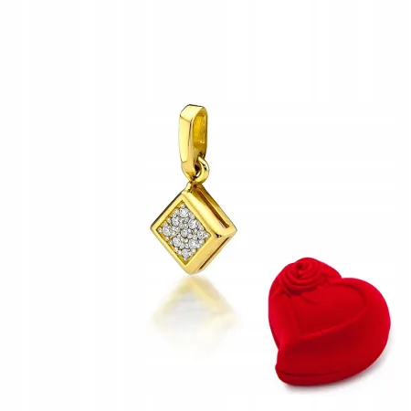 Złota Zawieszka 585 Brylanty Idealna na Prezent