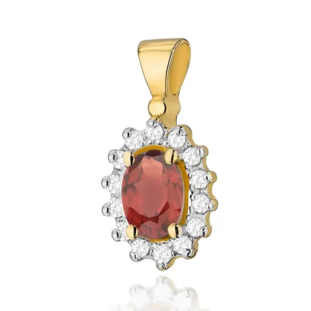 Zawieszka Granat Brylanty Próba 585