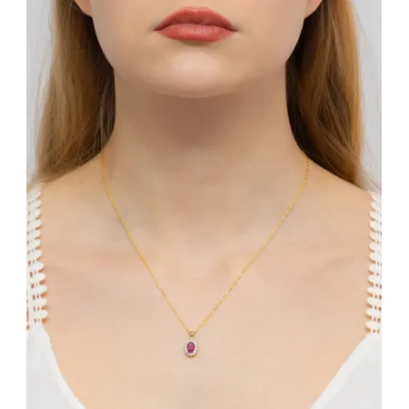 Zawieszka Rubin Brylanty Próba 585