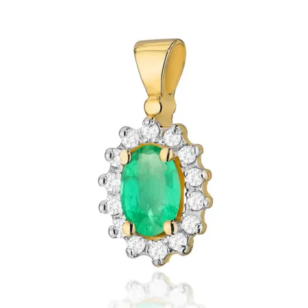 Zawieszka Szmaragd Brylanty Próba 585