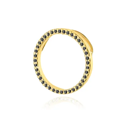 Złota Zawieszka Czarne Brylanty 0,20ct Próba 585