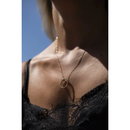 Złota 585 Zawieszka z Brylantami 0,20ct Prezent