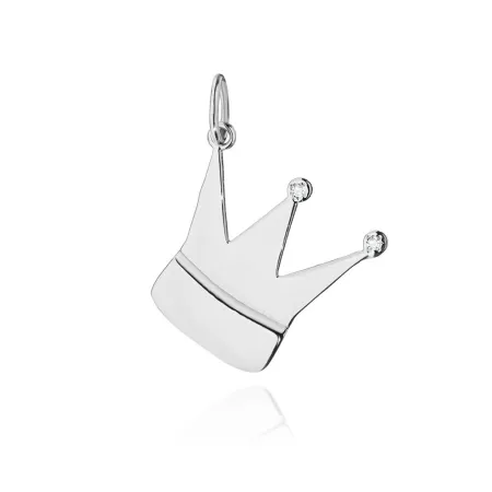 Złota Zawieszka Korona Diamenty pr 585