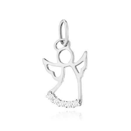 Złota Zawieszka Aniołek Brylanty na Prezent pr 585