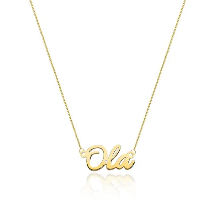 Złoty Naszyjnik 585 Celebrytka Imię Ola Brylant