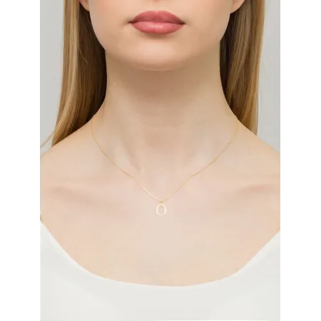 Złoty Łańcuszek z Literką O Brylant pr 585