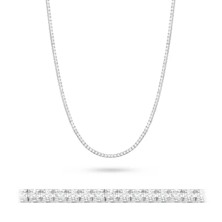 Naszyjnik 585 Brylanty Białe Złoto 3,38ct