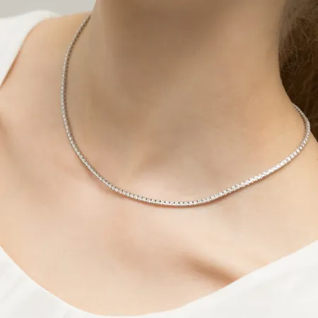 Naszyjnik 585 Brylanty Białe Złoto 3,38ct