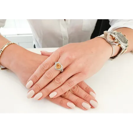 SREBRNY PIERŚCIONEK NATURALNY CYTRYN