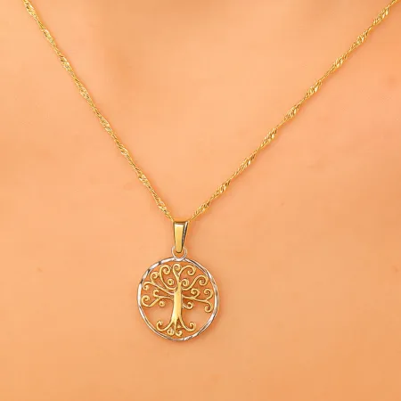 Złota Zawieszka Drzewko Szczęścia Diamentowane