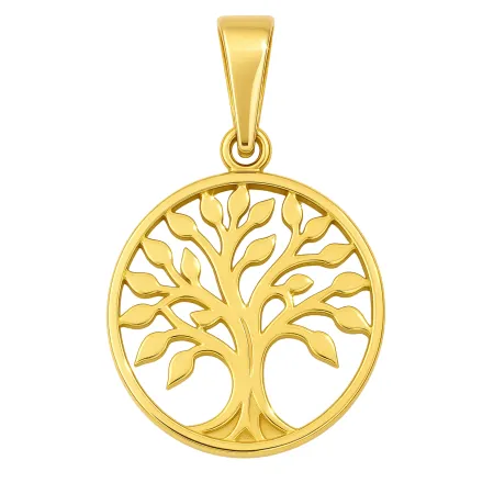 Złota Zawieszka Drzewko Szczęścia w Kółku