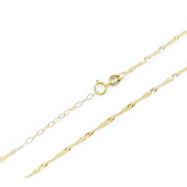 ZŁOTY ŁAŃCUSZEK PEŁNY 45 cm SINGAPUR id L1124