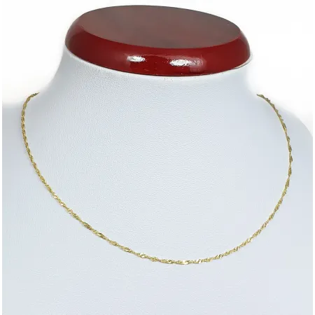 ZŁOTY ŁAŃCUSZEK PEŁNY 45 cm SINGAPUR 42+3cm