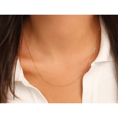 ZŁOTY ŁAŃCUSZEK 45cm PANCERKA PEŁNA