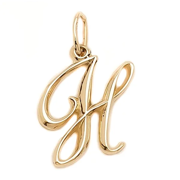 ZŁOTA ZAWIESZKA LITERKA H PRÓBA 585