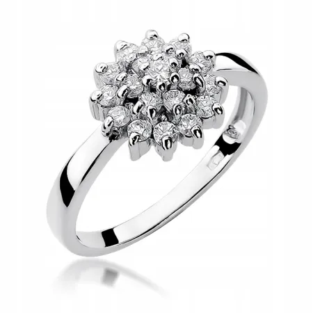 Złoty Pierścionek z Brylantami 0,40ct w Próbie 585