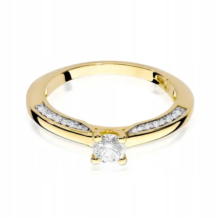 Pierścionek Zaręczynowy Białe Złoto Brylant 0,44ct