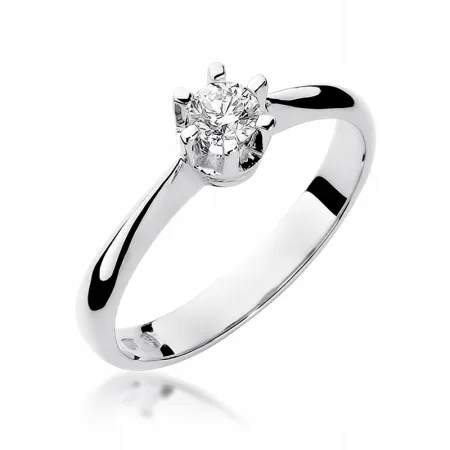 Złoty Pierścionek Zaręczynowy Brylant 0,23ct
