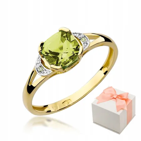 Złoty Pierścionek 14K Oliwin Brylanty na Prezent 