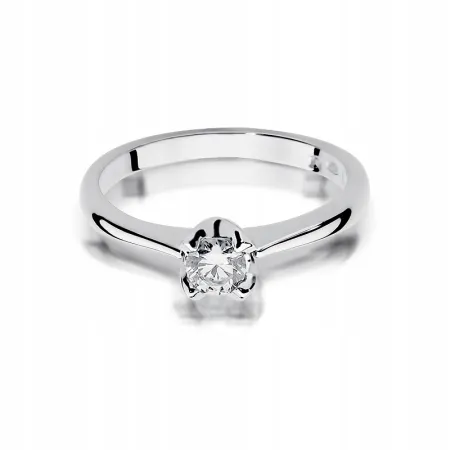 Pierścionek Zaręczynowy Białe Złoto Brylant 0,30ct