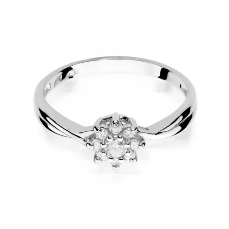 Złoty 14K Pierścionek Brylanty Idealny na Prezent