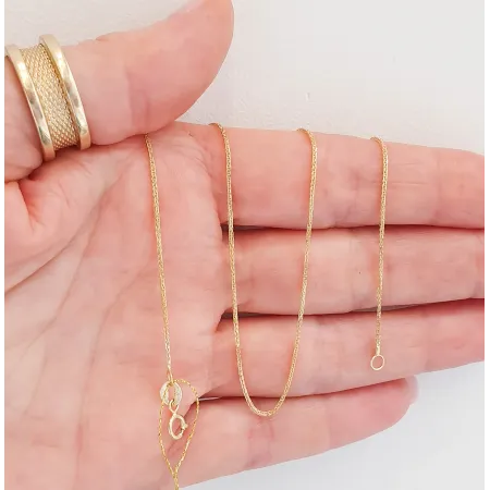 ZŁOTY ŁAŃCUSZEK 585 LISI OGON 45cm PEŁNE ZŁOTO